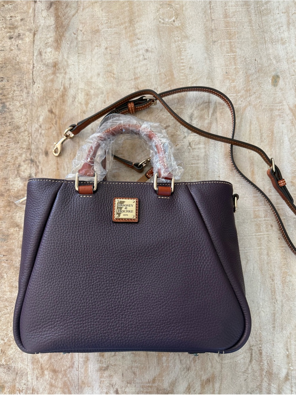 Dooney & Bourke Small Zip Top Satchel {Plum Wine} style R1460 XP